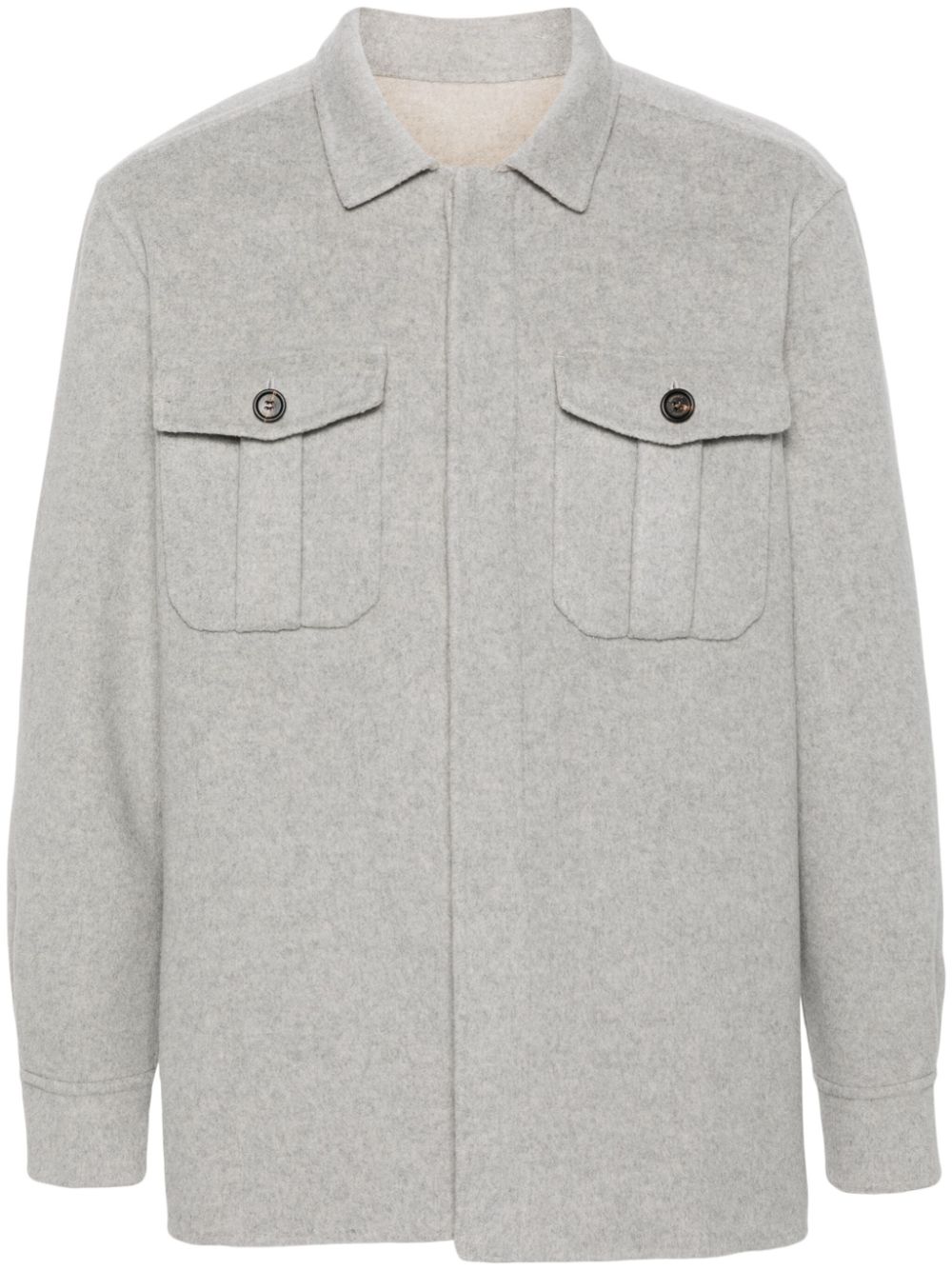 Eleventy chest-pockets overshirt - Grey