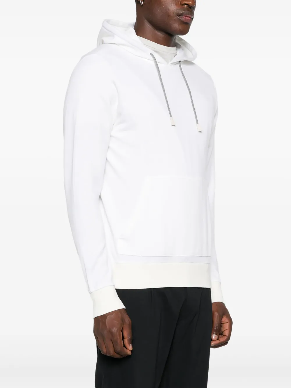 Eleventy Jersey hoodie Beige