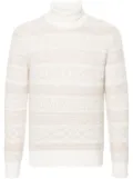 Eleventy pattern-jacquard sweater - Neutrals