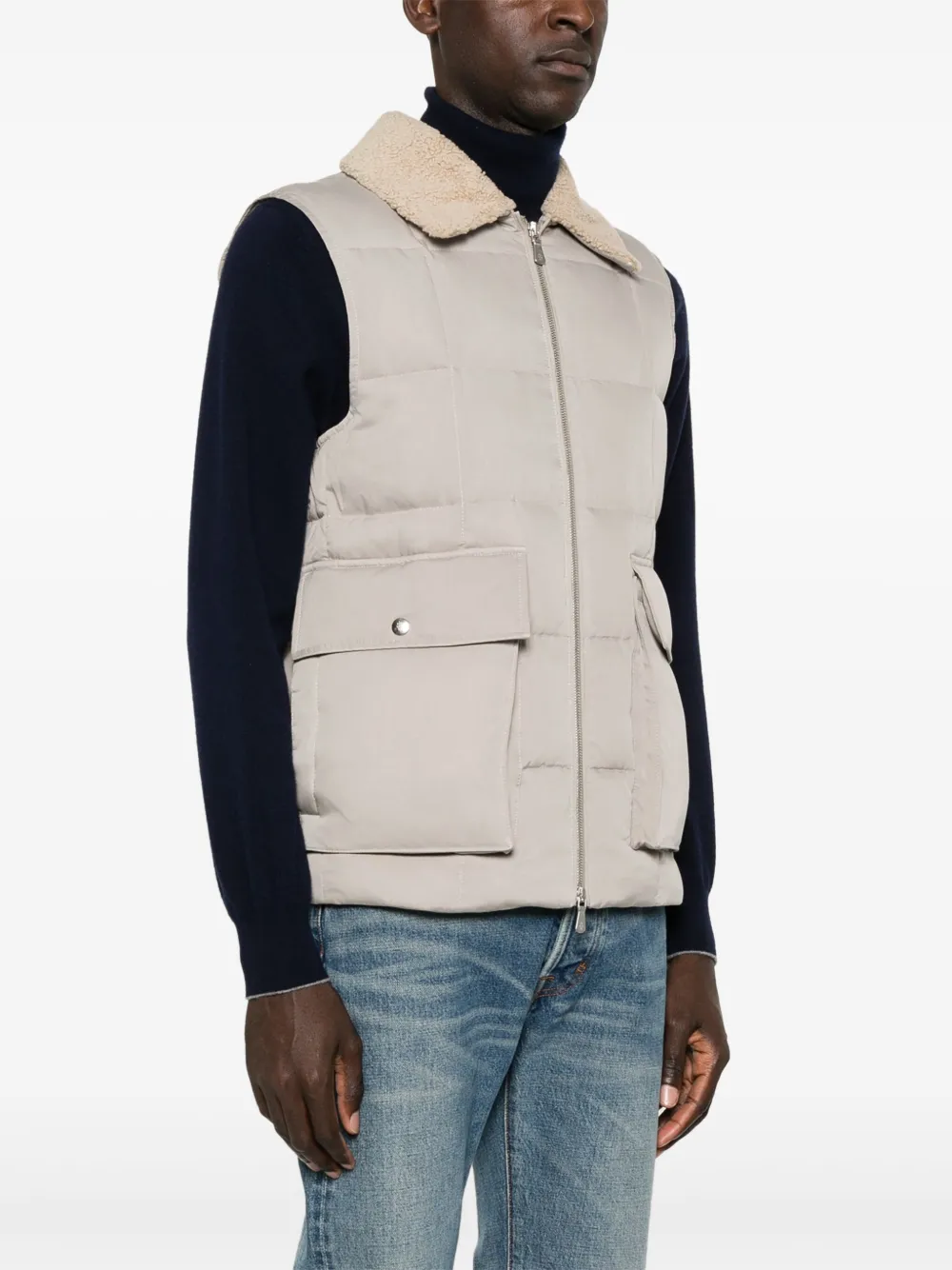 Eleventy Gewatteerde bodywarmer Grijs