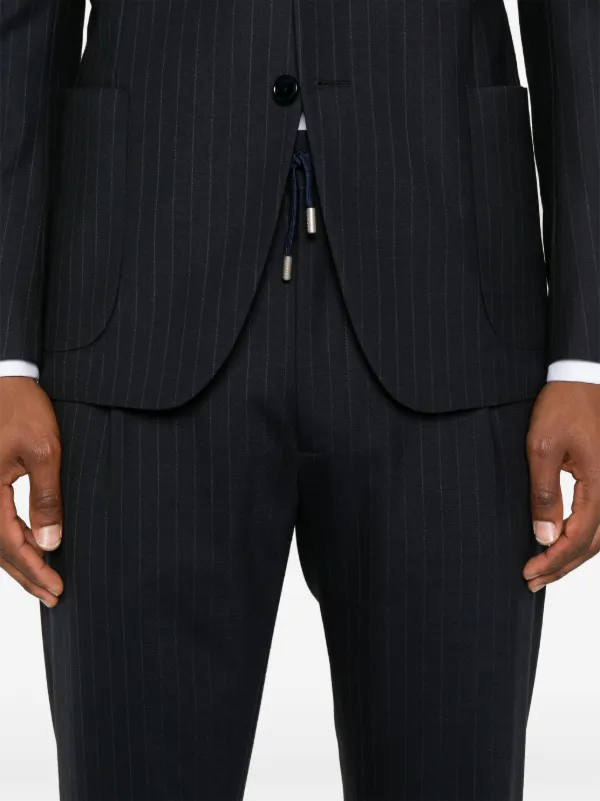 Lardini ストライプ スーツ | ブルー | FARFETCH JP