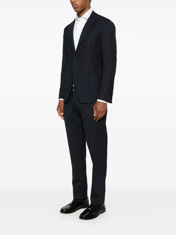 LARDINI ダークブルー ストライプ スーツジャケット LARDINI ダークブルー ストライプ スーツジャケット 楽天市場