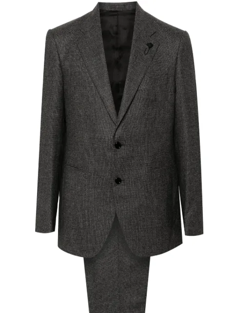 Lardini brooch-detail suit