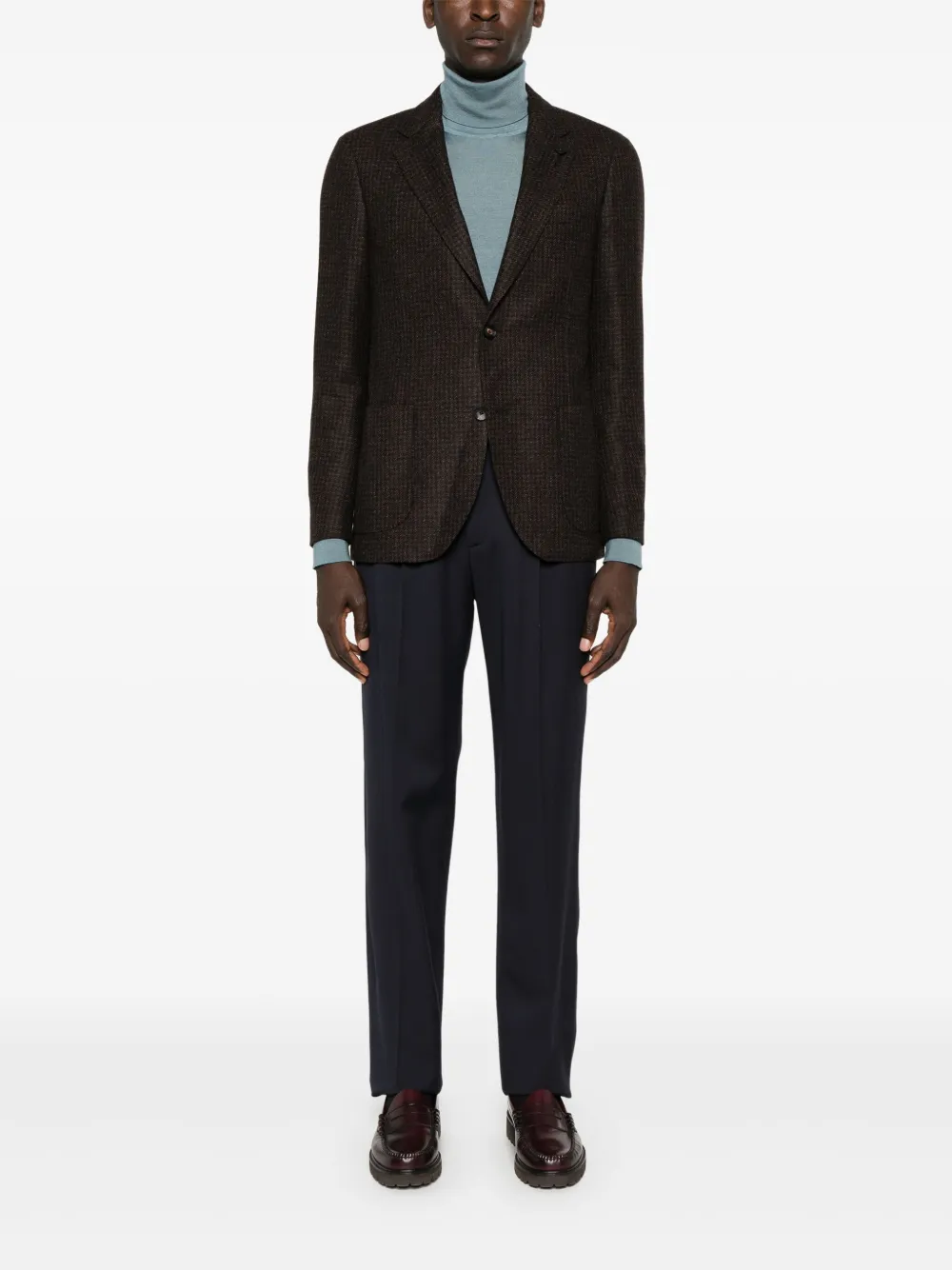 Lardini Blazer met broche - Bruin