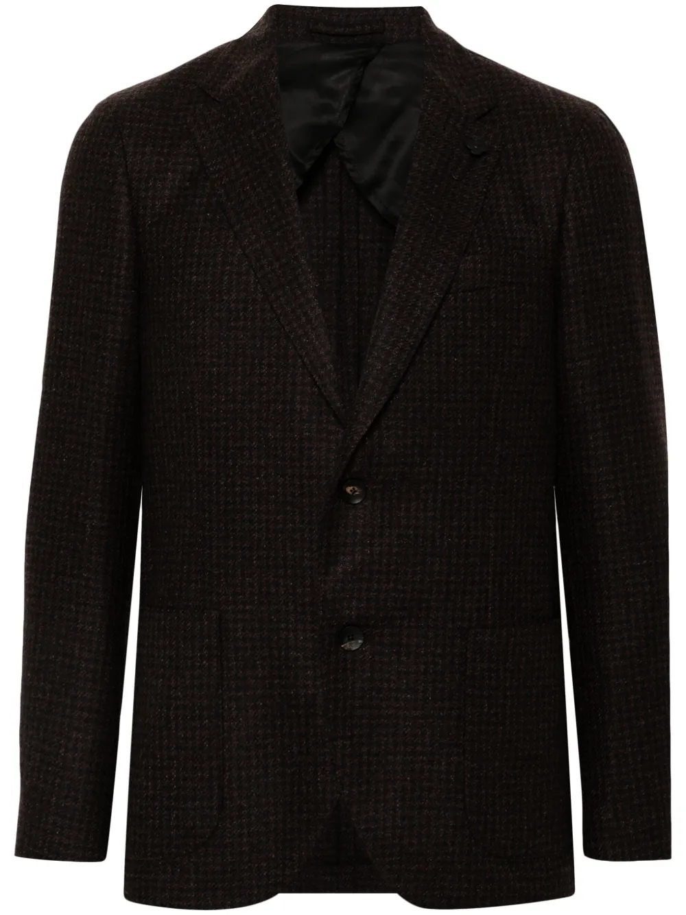 Lardini ブローチディテール ジャケット | ブラウン | Image 1