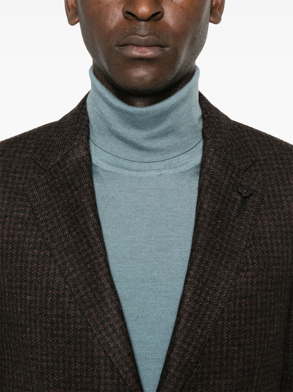 Lardini Blazer met broche Bruin