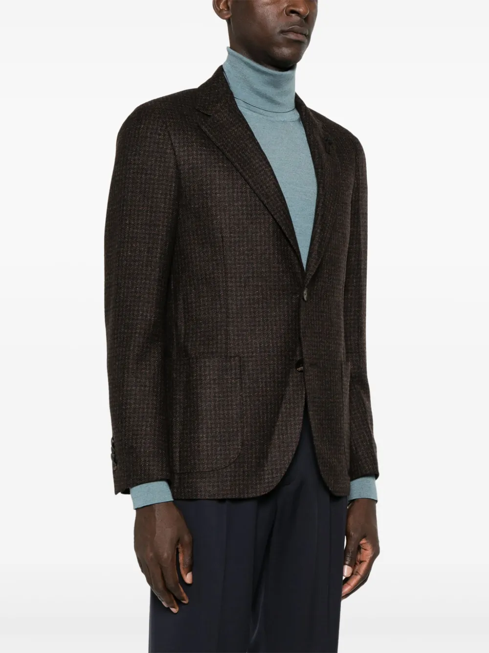 Lardini Blazer met broche Bruin