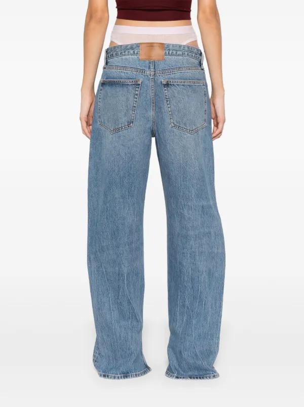 デニム・ジーパン ALEXANDER WANG 'Prestyle Diamante Charm' jeans Light Blue Alexander Wang Blue Diamante Strap Layer Jeans 270 Pebble