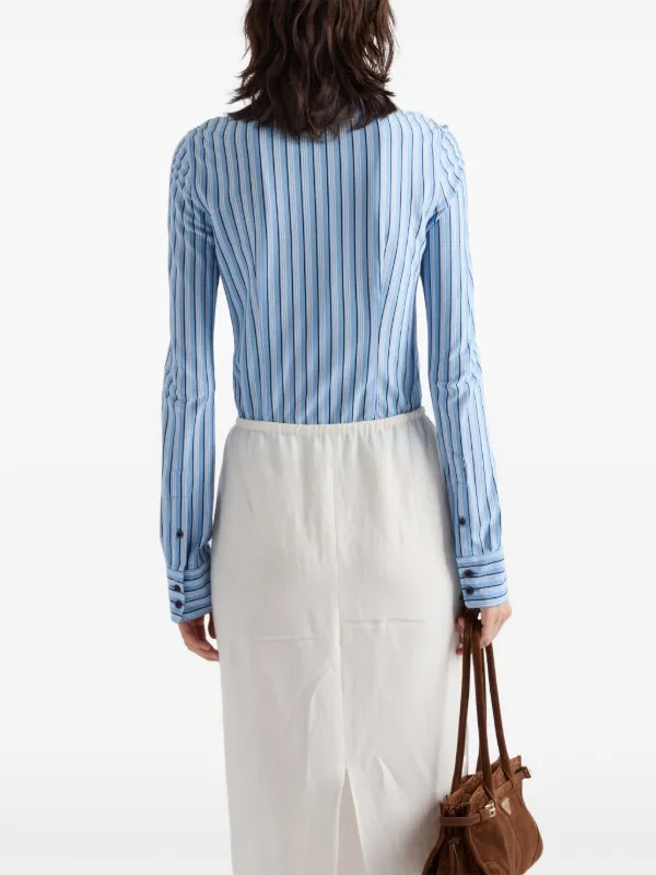 Prada Striped Shirt | Blue | FARFETCH