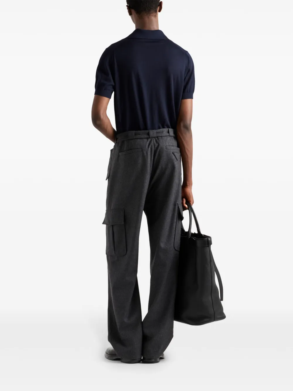 Prada Kasjmier poloshirt Blauw