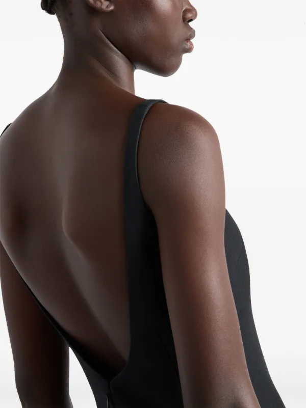 Prada Tricotine Mini Dress | Black | FARFETCH