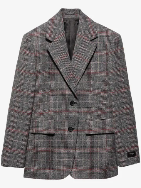Prada Prince of Wales checked wool blazer