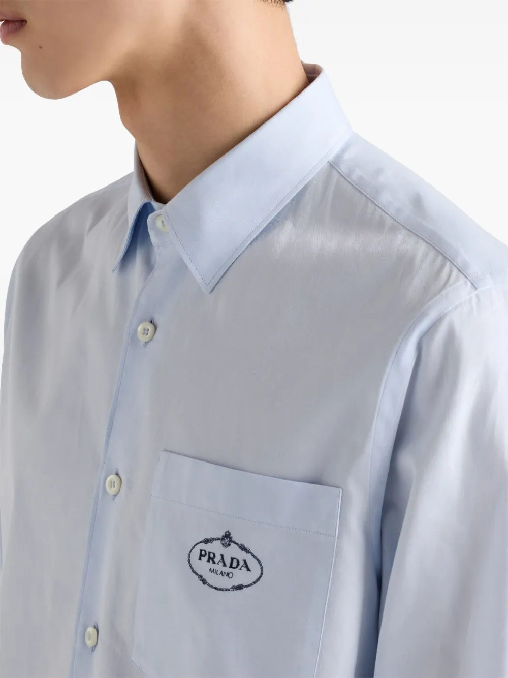 Prada Katoenen blouse Blauw
