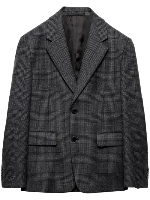 Blazer en laine à simple boutonnage - Prada - Modalova