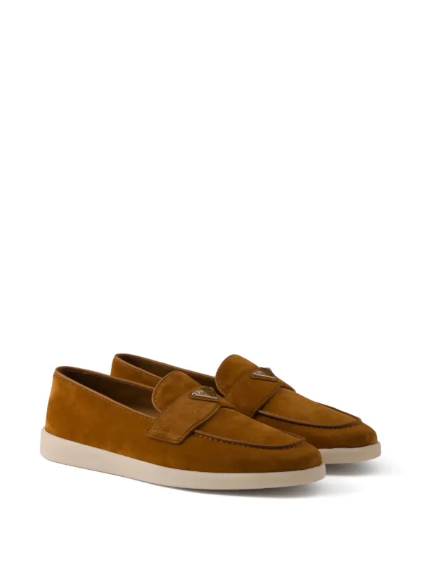 PRADA スエード ローファー 青 箱付き