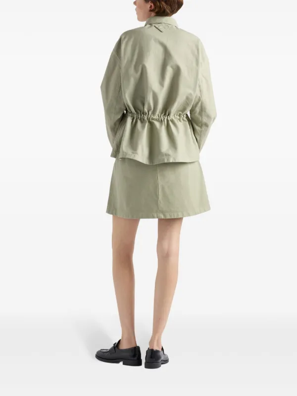 Prada Old Canvas Mini Skirt | Green | FARFETCH