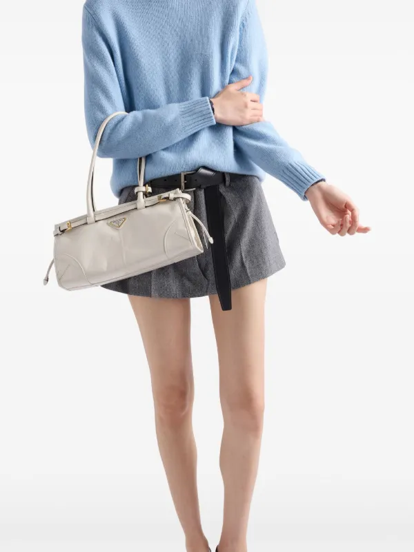 Prada Wool And Cashmere crew-neck Sweater | Blue | FARFETCH Prada Wool And Cashmere crew-neck Sweater | Blue | FARFETCH