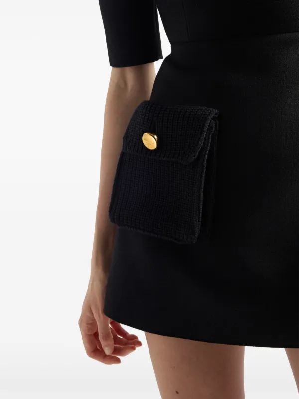 【プラダ・PRADA】Natte minidress Prada Natté Mini Dress | Black | FARFETCH