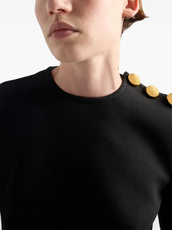 PRADAナテ ミニドレス Prada Natté ミニドレス | ブラック | FARFETCH JP