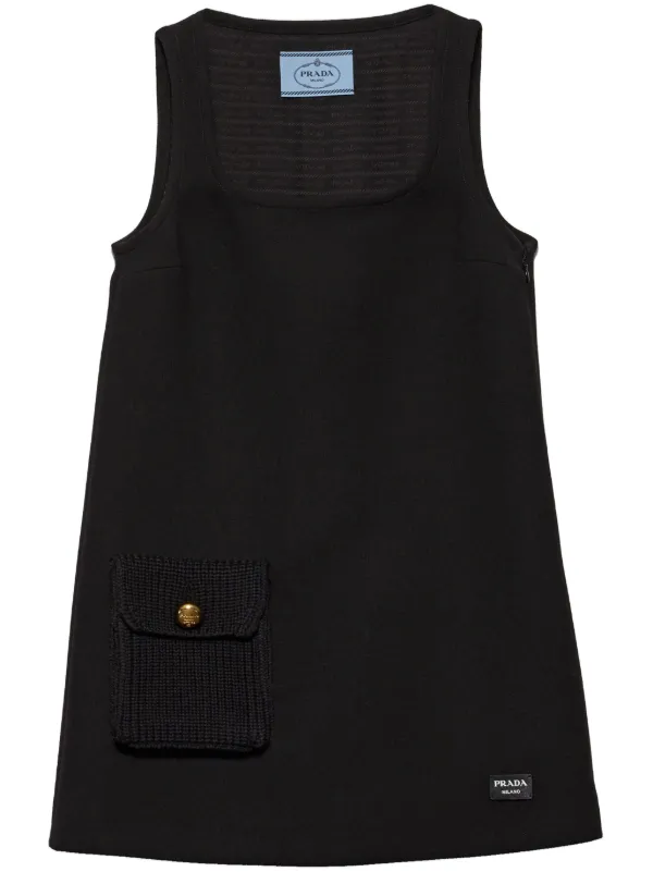 【プラダ・PRADA】Natte minidress Prada Natté Mini Dress | Black | FARFETCH