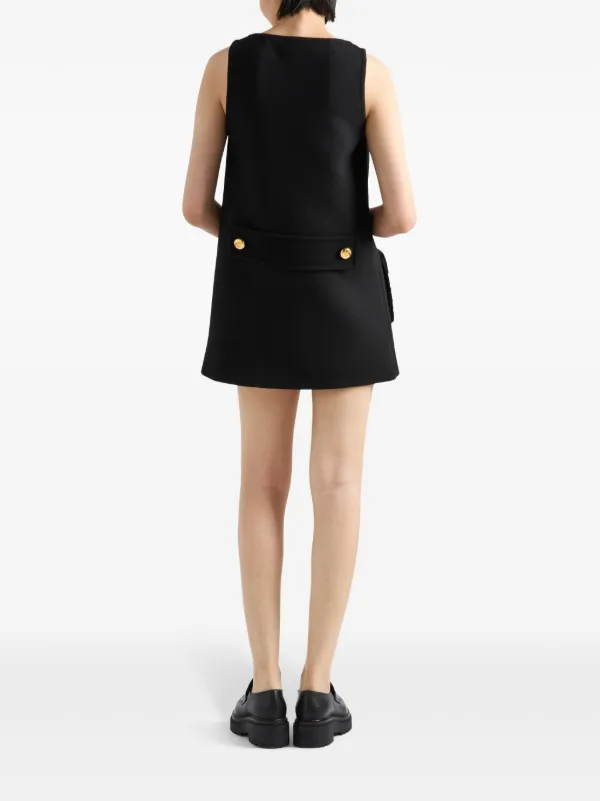 Prada Natté Mini Dress | Black | FARFETCH