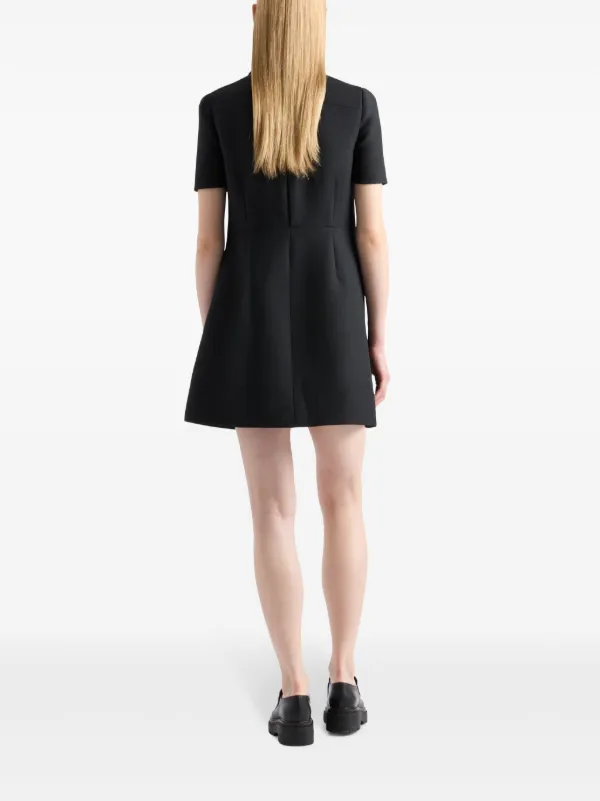 Prada Tricotine Mini Dress | Black | FARFETCH