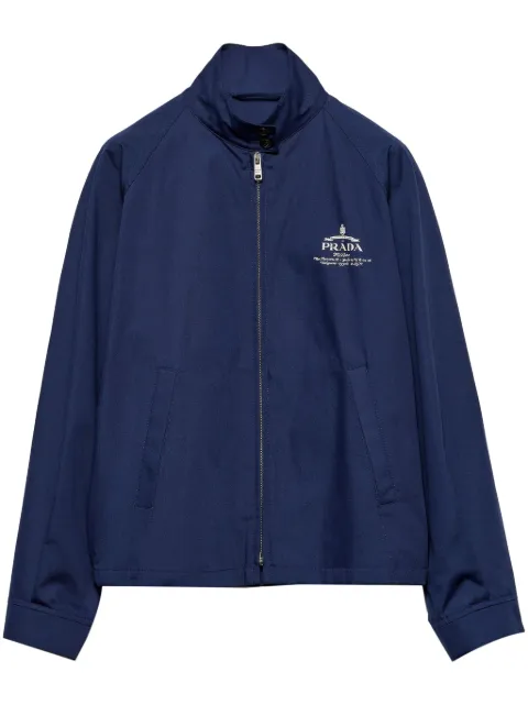 Prada logo-print bomber jacket