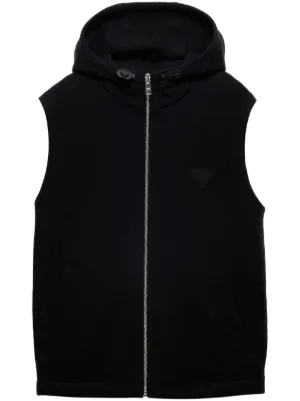 PRADA ベスト GILET FELPA GRAFITE ブルー（青）系 PRADA(プラダ) ベスト・ジレ(メンズ) - 海外通販