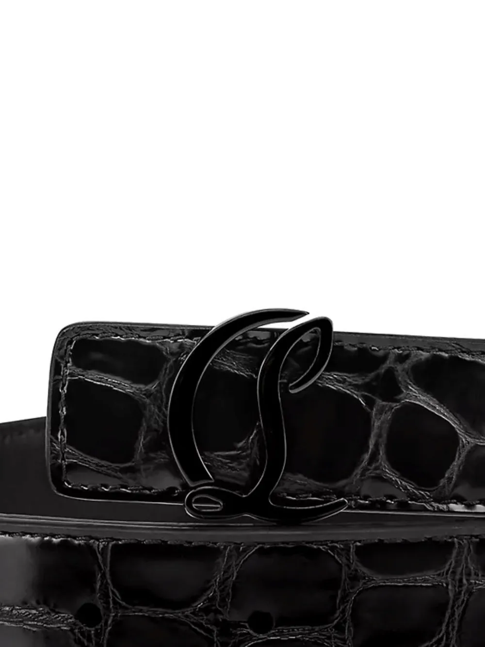 Christian Louboutin alligator embossed leather belt | Image 2