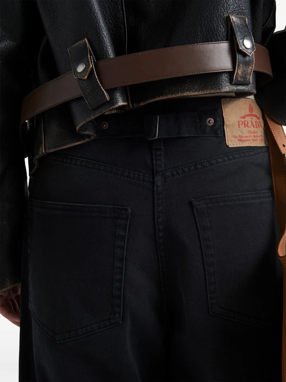 Prada Jeans met wijde pijpen Zwart