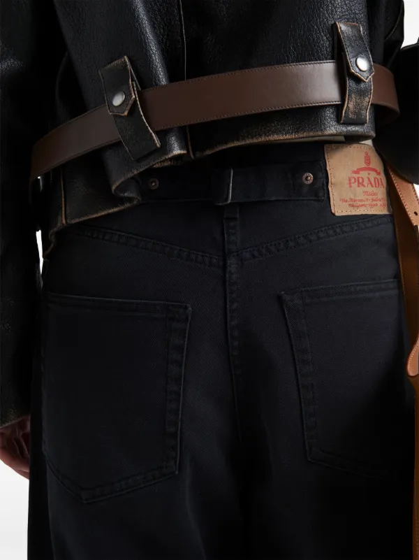 【プラダ・PRADA】Wide, selvedge denim jeans Prada Wide, Selvedge Denim Jeans | Saks Fifth Avenue