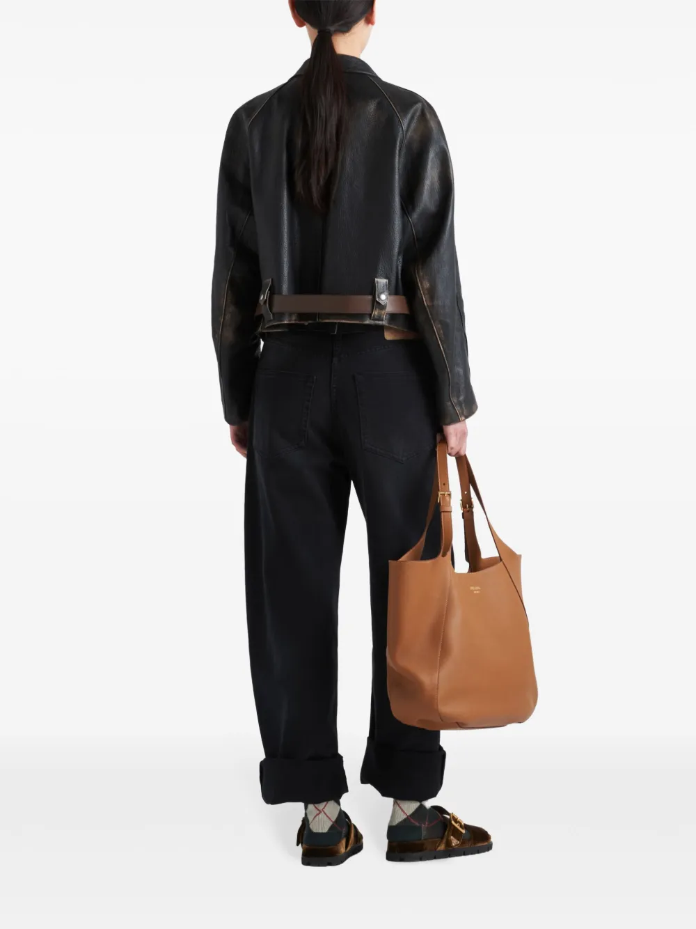Prada Jeans met wijde pijpen Zwart