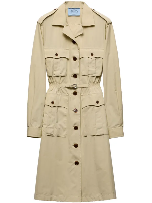 ☆PRADA☆プラダ ギャバジン ロングドレス 23AW】新作 ギャバジン ロングドレス ワンピース ◇プラダ