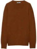 Prada crew-neck wool-cashmere jumper - Brown