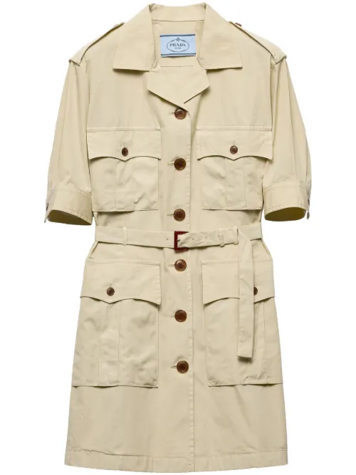 Robe courte en popeline - Prada - Modalova