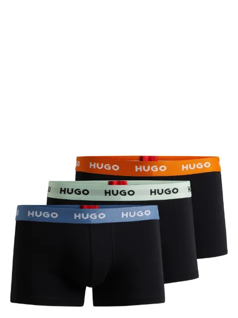HUGO Kit 3 cuecas boxer com logo no cós