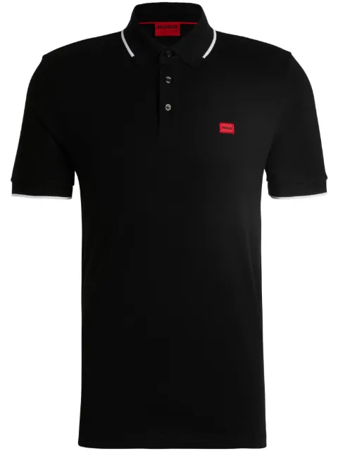 HUGO playera tipo polo con parche del logo