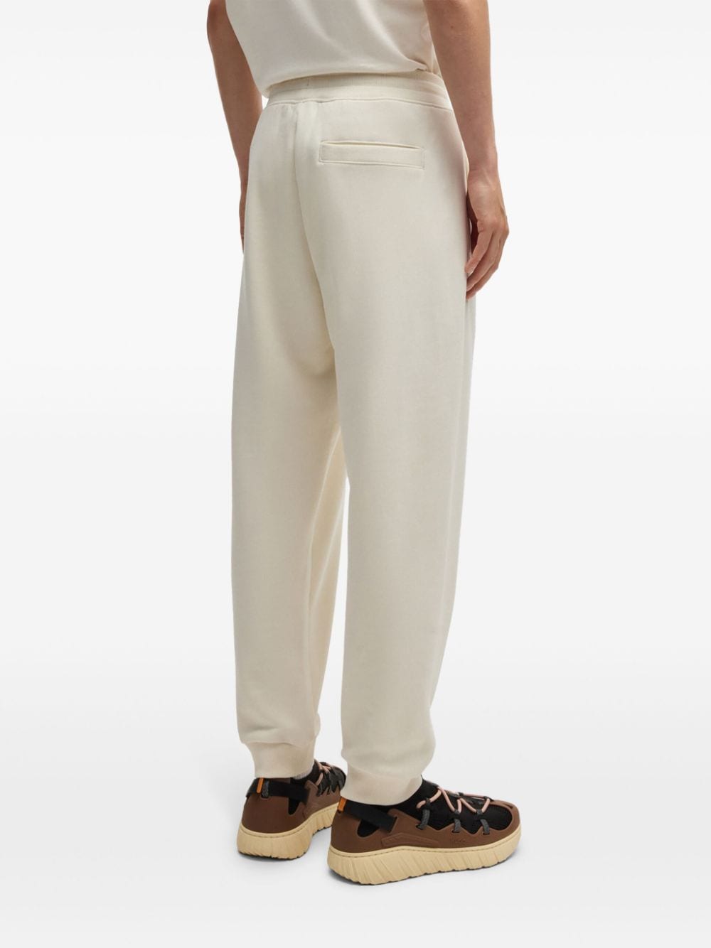 Shop Hugo Logo-print Cotton Track Pants In 中性色