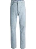 HUGO plaid straight-leg jeans - Blue