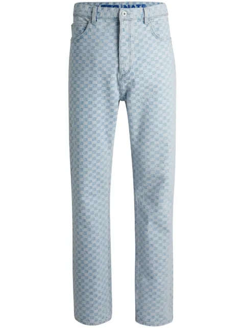 HUGO plaid straight-leg jeans