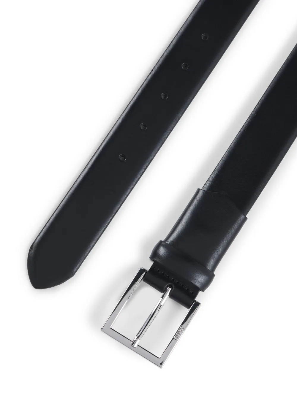 BOSS Dressletic leren riem - Zwart