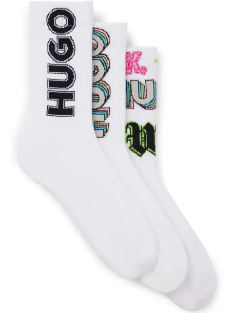 HUGO Par de meias em tricô intarsia