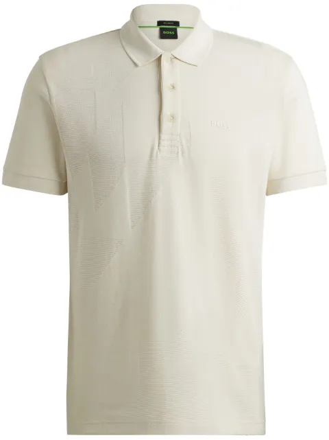 BOSS logo-print polo shirt