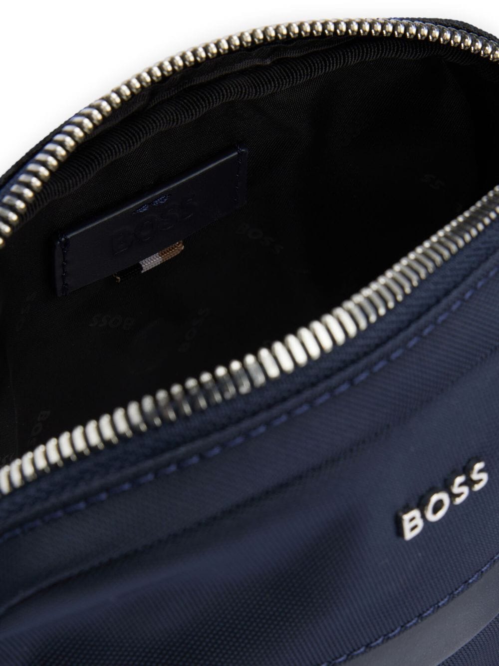 Shop Hugo Boss Appliqué-logo Messenger Bag In Blue