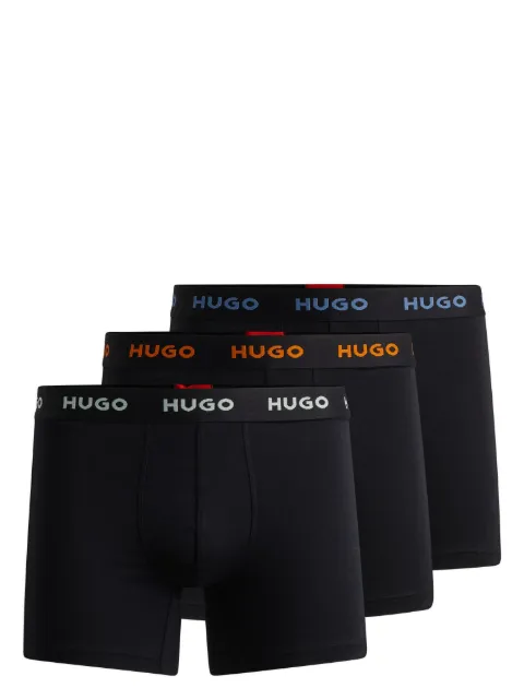 HUGO Kit 3 cuecas boxer com logo no cós