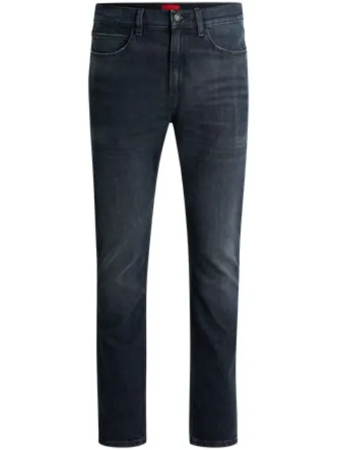 HUGO faded-effect slim-cut jeans