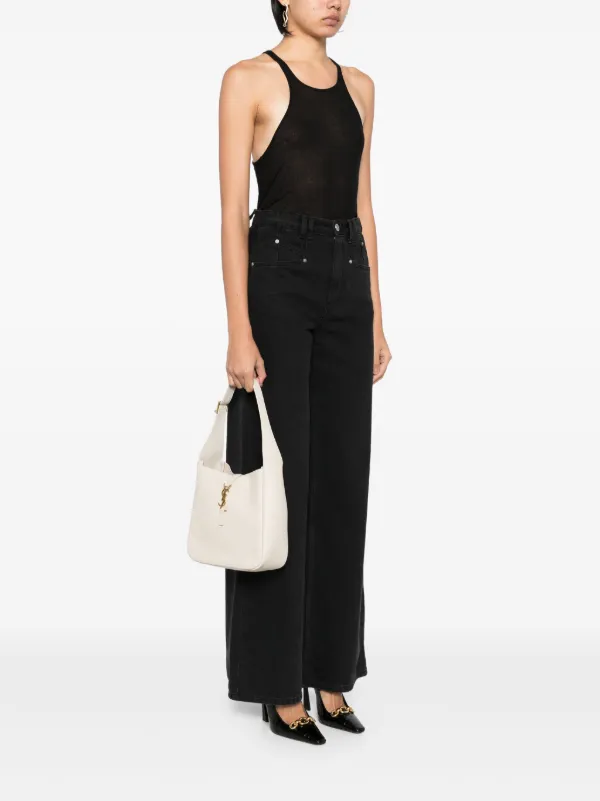 Saint Laurent Small LE 5 À 7 Shoulder Bag | White | FARFETCH RO