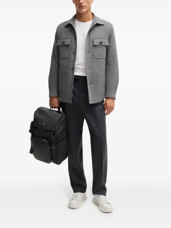 BOSS Twill Backpack With Double B Monogram | Black | FARFETCH