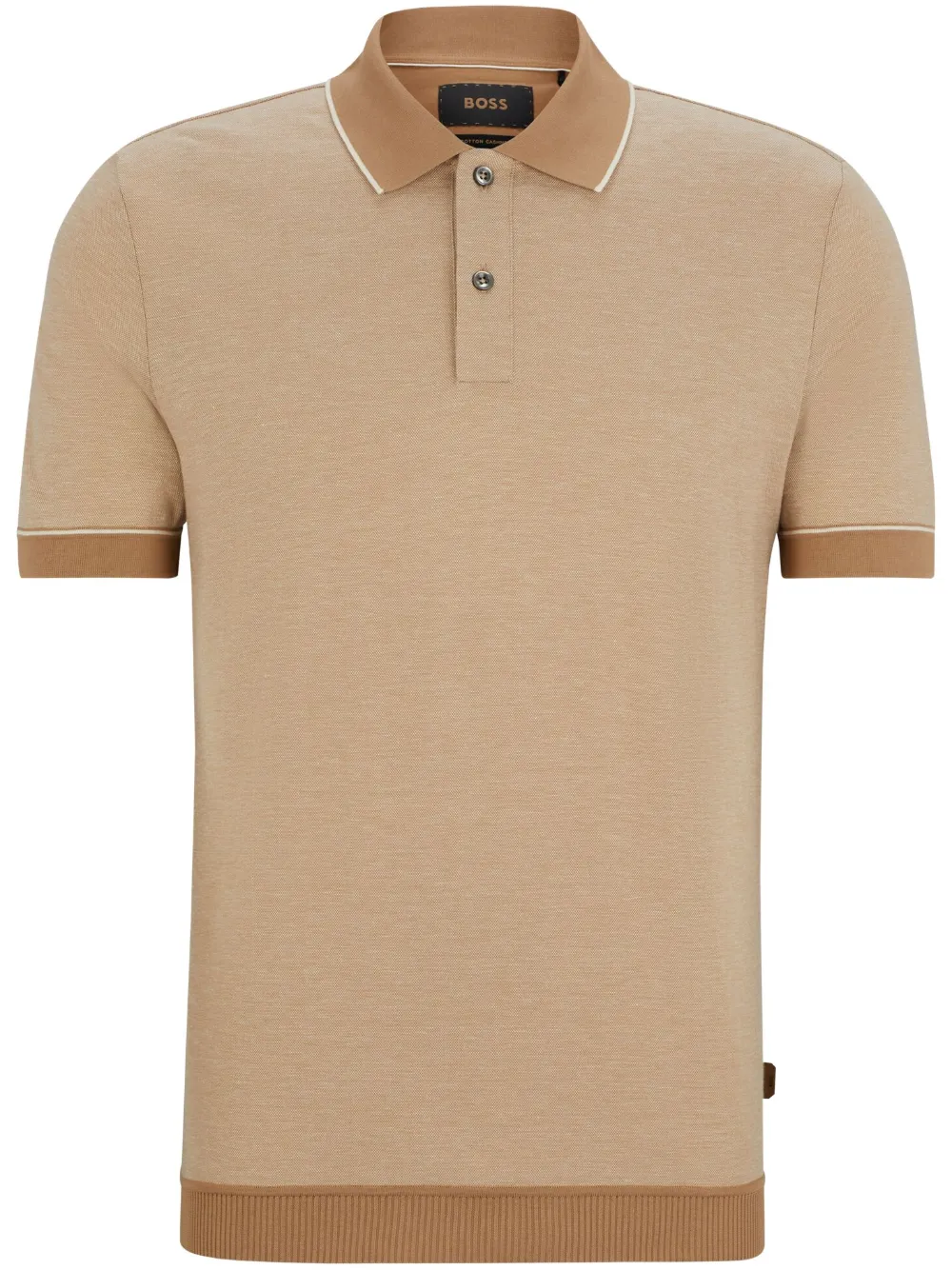 BOSS short sleeve polo shirt | Neutrals | Image 1