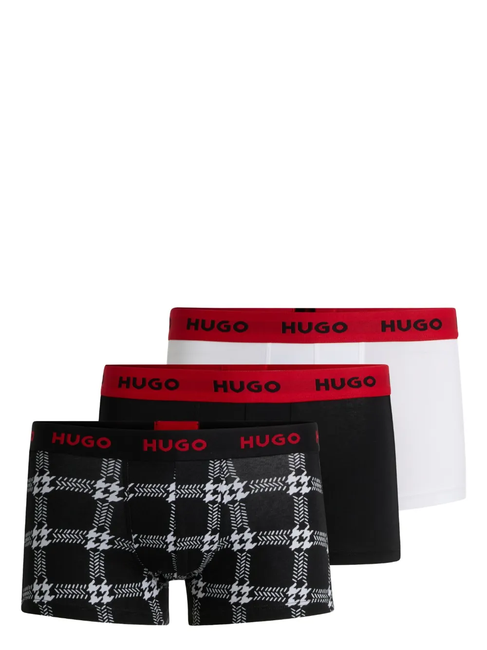 HUGO Kit 3 cuecas boxer com logo no cós | Preto | Image 1